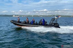 Polairud Polda Kaltim patroli di Teluk Balikpapan jelang  HUT RI di IKN