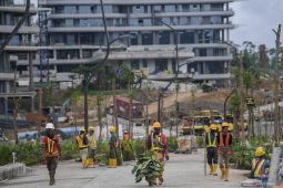 Penghijauan jalur pedestrian IKN
