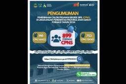 Formasi CPNS Pemprov Jabar 2024 sebanyak 899 porsi, nakes 146 orang