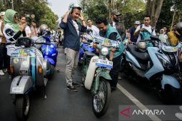 Konvoi motor listrik West Java Festival