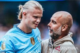 Pep Guardiola sebut angka gol Erling Haaland "sangat konyol"