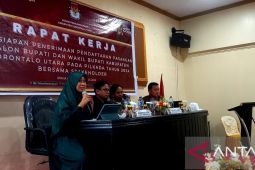 KPU Gorontalo Utara rapat kerja persiapan pendaftaran bapaslon dalam pilkada