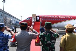 Jokowi kembali ke Jakarta setelah kunjungan kerja di Lampung
