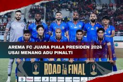 Arema FC juara Piala Presiden 2024 usai menang adu pinalti