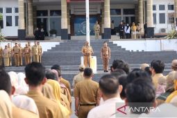 Jadi pembina apel gabungan pemkot Pangkalpinang, Budi Utama perintahkan gerak cepat implementasikan program
