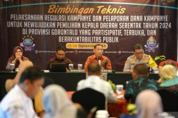 KPU Provinsi Gorontalo bimtek regulasi dan dana kampanye