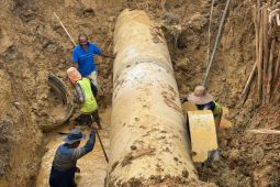 BPAM Banjarbakula ujicoba alirkan air usai perbaiki kebocoran pipa