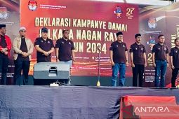 Empat paslon Pilkada di Nagan Raya deklarasi Pilkada damai, tanpa politik uang