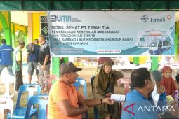 Warga Sawang Laut antusias berobat gratis di Mobil Sehat PT Timah