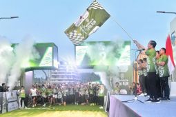 Peserta Nusantara TNI Fun Run antusias ikuti lari sekaligus hirup udara segar dan lihat IKN