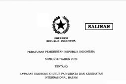 Presiden Jokowi  tetapkan Batam sebagai KEK Pariwisata dan Kesehatan