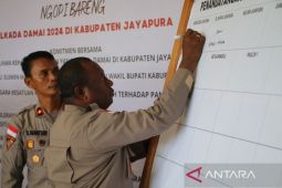 Polres-Pemkab Jayapura satukan tekad mewujudkan Pilkada damai 2024