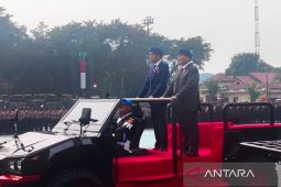 Presiden Jokowi pimpin upacara pengamanan pelantikan Prabowo-Gibran