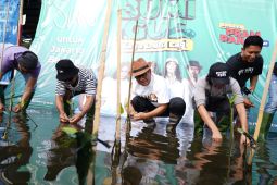 Pramono tanam mangrove di sekitar Rusun Marunda Jakut untuk tambah ruang hijau