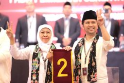 Sebulan jelang coblosan, elektabilitas Khofifah-Emil tembus 67 persen