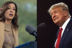 Trump unggul di lima negara bagian, Harris di Wisconsin dan Michigan