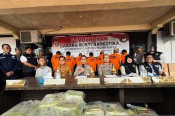 Polres Asahan musnahkan 38 kg barang bukti sabu