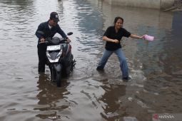 Sejumlah lokasi di Jakarta Utara terdampak banjir rob akibat fenomena supermoon