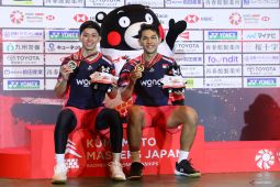Hasil final Kumamoto Masters 2024: Tekuk Hoki/Kobayashi, Fajar/Rian segel gelar juara