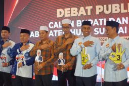 Debat publik tiga paslon pilkada HSS beradu program unggulan
