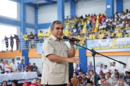 Ahmad Muzani sampaikan pesan Prabowo saat kampanye akbar di Lamongan