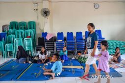 Pengungsi banjir di Kabupaten Bandung