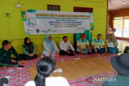 KMPG desa Pulantani terima 486 bibit pohon mangga dan jelutung rawa dari CSR PT Adaro