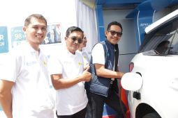 PLN Banten resmikan SPKLU di kawasan gerbang Tol Rangkasbitung arah Serang