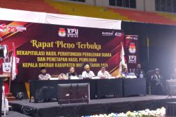 KPU Mimika tetapkan rekapitulasi suara hasil pilkada 2024