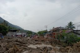 Jalan Aceh - Medan terputus, tertimbun kayu dan batu akibat banjir bandang di Aceh Tenggara