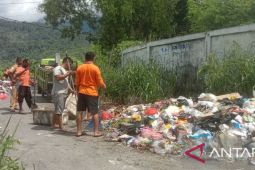 DLH Jayapura mengerahkan 15 truk tertibkan tumpukan sampah Doyo Baru