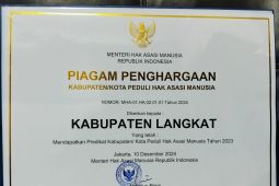 Pemkab Langkat raih penghargaan kabupaten peduli HAM