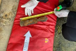 Brimob Polda Sumut musnahkan bom  mortir yang ditemukan di Asahan