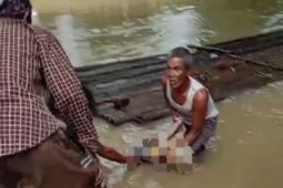 Lansia ditemukan mengapung di Sungai Pajukungan HST