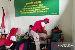 Bantu ketersedian stok darah, Kodim 0432 Bangka Selatan gelar donor darah