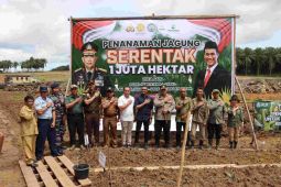 Dukung Program Ketahanan Pangan, Polres Beltim Tanam 140.000 Bibit Jagung