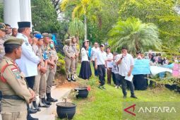 Ratusan honorer aksi damai di Madina tuntut pengangkatan PPPK penuh waktu