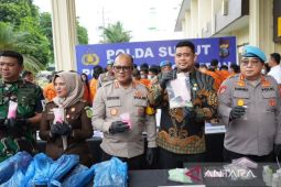 Polrestabes Medan ungkap 45 kasus narkoba dan tangkap 76 tersangka sepanjang Januari 2025