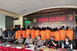 Polisi tangkap 13 tersangka kasus pencurian sepeda motor di Jakarta Utara