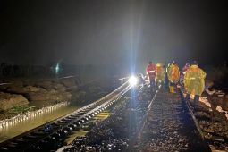 Rel kereta di Grobogan kembali ditutup lantaran luapan air