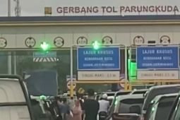 Kepadatan arus kendaraan di jalur utara Sukabumi dapat dikendalikan