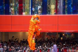 Atraksi Barongsai meriahkan perayaan Imlek di Plaza Balikpapan