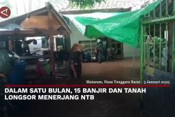 Dalam satu bulan, 15 banjir dan tanah longsor menerjang NTB