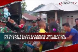 Petugas telah evakuasi 664 warga dari zona merah erupsi Gunung Ibu