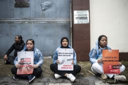 SBMI gelar aksi tuntut pemerintah Myanmar hukum pelaku penipuan secara daring