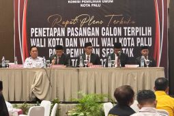 KPU Palu tetapkan Hadianto-Imelda sebagai wali kota-wakil wali kota terpilih