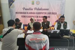 Ketua FOPI Karawang Joyo Wiroso resmi mendaftar jadi Ketua KONI pada Musorkab 2025