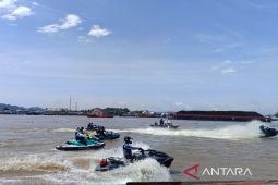 Parade jet ski semarakkan  Hari Jadi Ke-357 Kota Samarinda