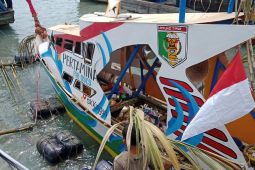 Masyarakat nelayan Muara Gading Mas Lampung Timur gelar tasyakuran laut