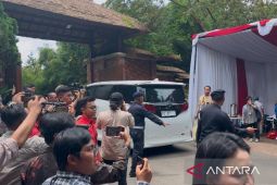 Sejumlah anggota kabinet Prabowo ikut hadiri silaturahmi KIM di Hambalang Bogor